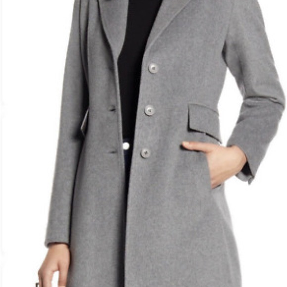 NWT Halogen Single Breast Wool Coat Grey 6 - Picture 2 of 9
